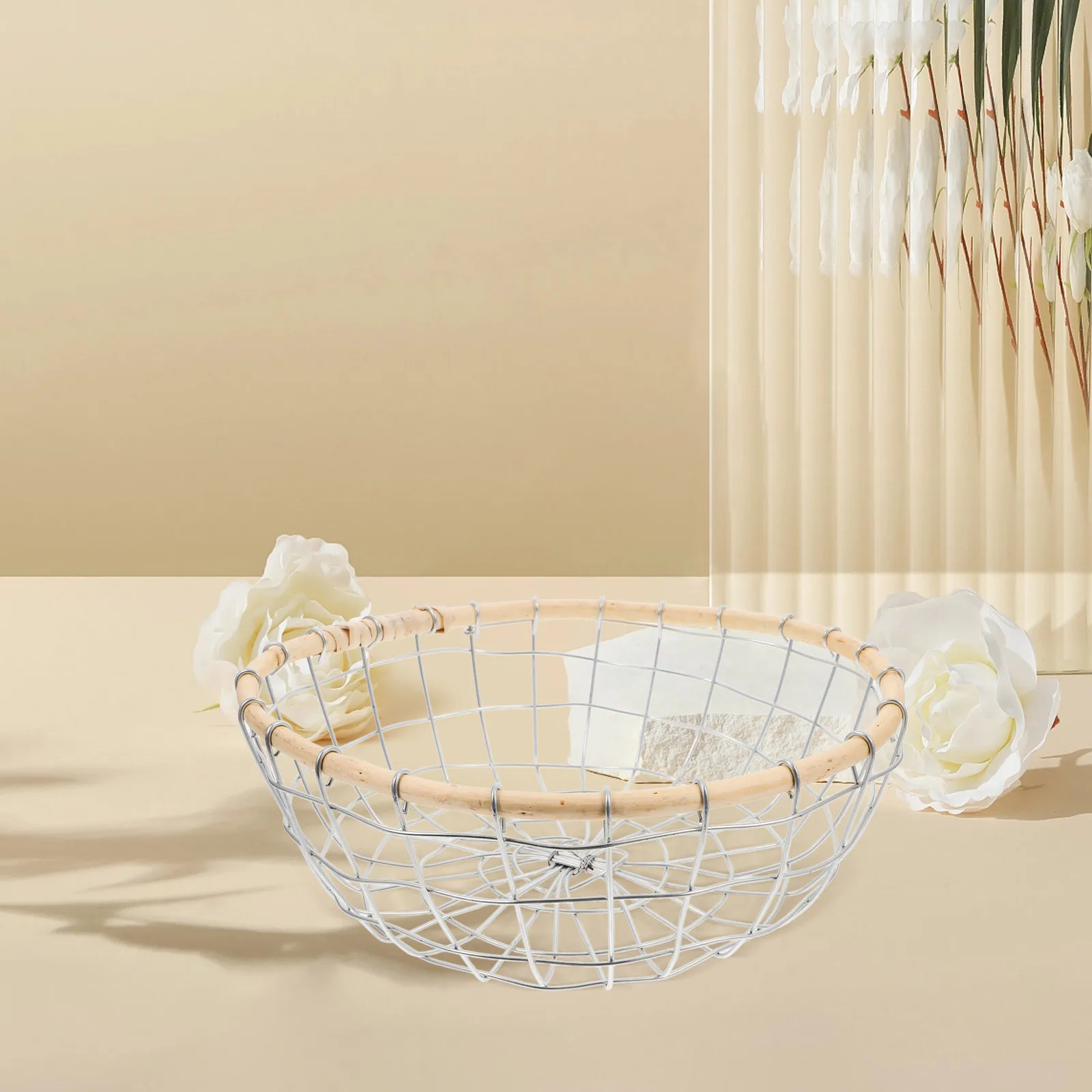 

Wire Fruit Basket Elegant Design Metal Storage Baskets for Kitchen Countertop Fruits Veggies Snacks Holder Metal Fruit Basket