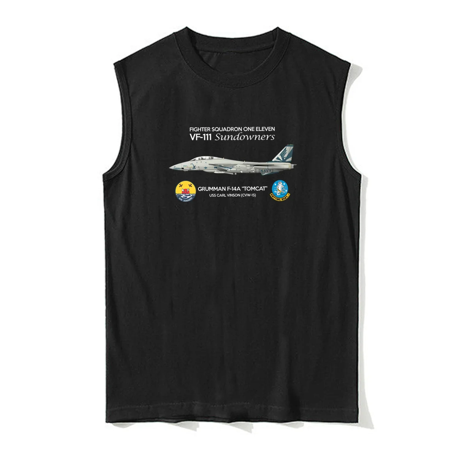 Phenyl VF-111 "Sundowners" Squadron F-14 Tomcat Fighter Tanktop 100% Coton O-Neck Summer Casual Mens glafibrT-shirt