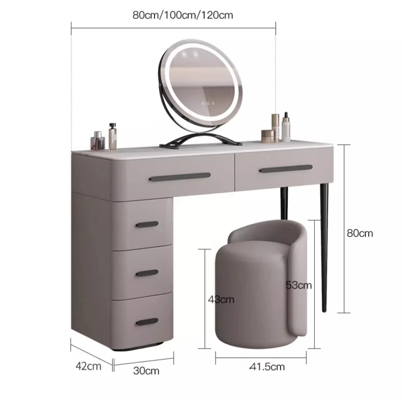 طاولات الزينة الحديثة المنظم مرآة البراز طاولات الزينة الخشبية الصلبة الحد الأدنى درج Penteadeira اكسسوارات المنزل