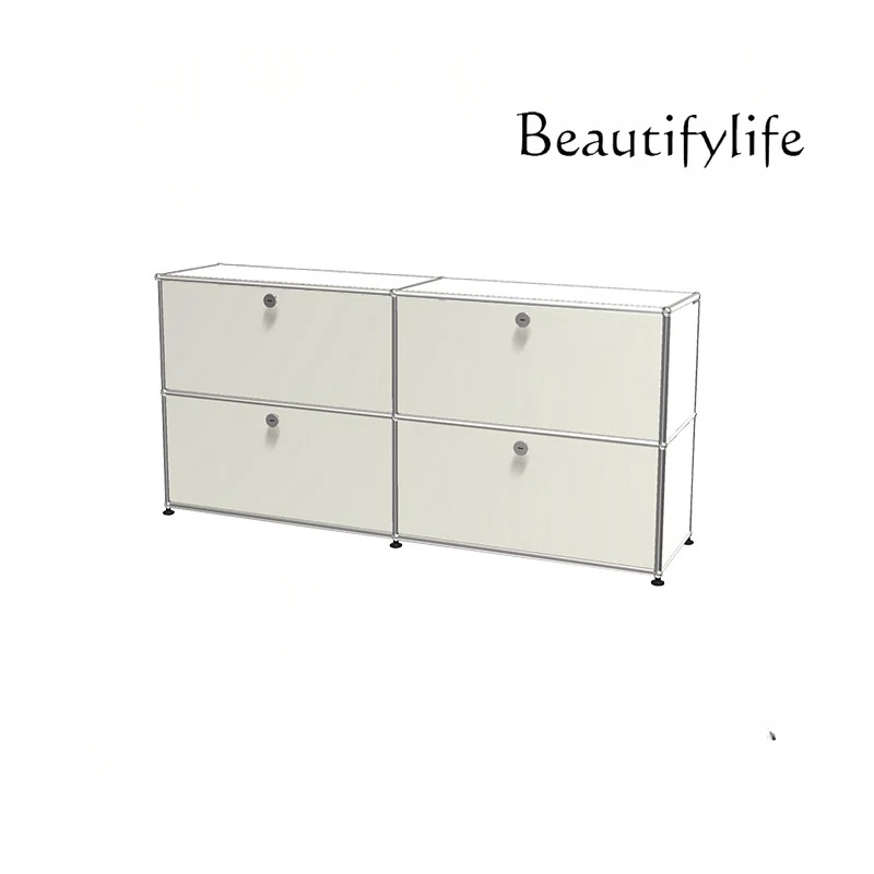 

Modular Edge Cabinet Medieval Stainless Steel Edge Modern Simple TV Bucket Cabinet Locker