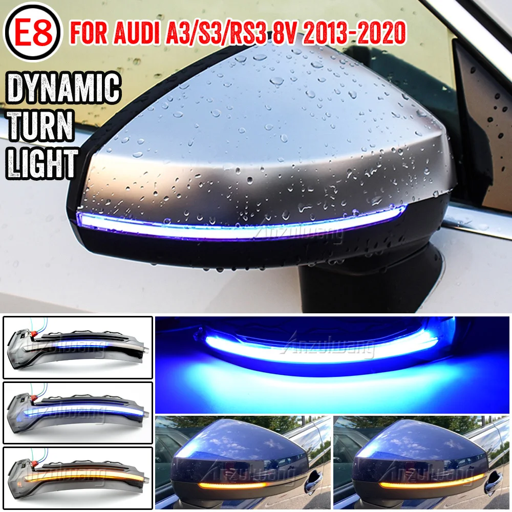 

Dynamic blinker for Audi A3 8V S3 RS3 Side Mirror light LED Turn Signal 2013 2014 2015 2016 2017 2018 Arrow flasher