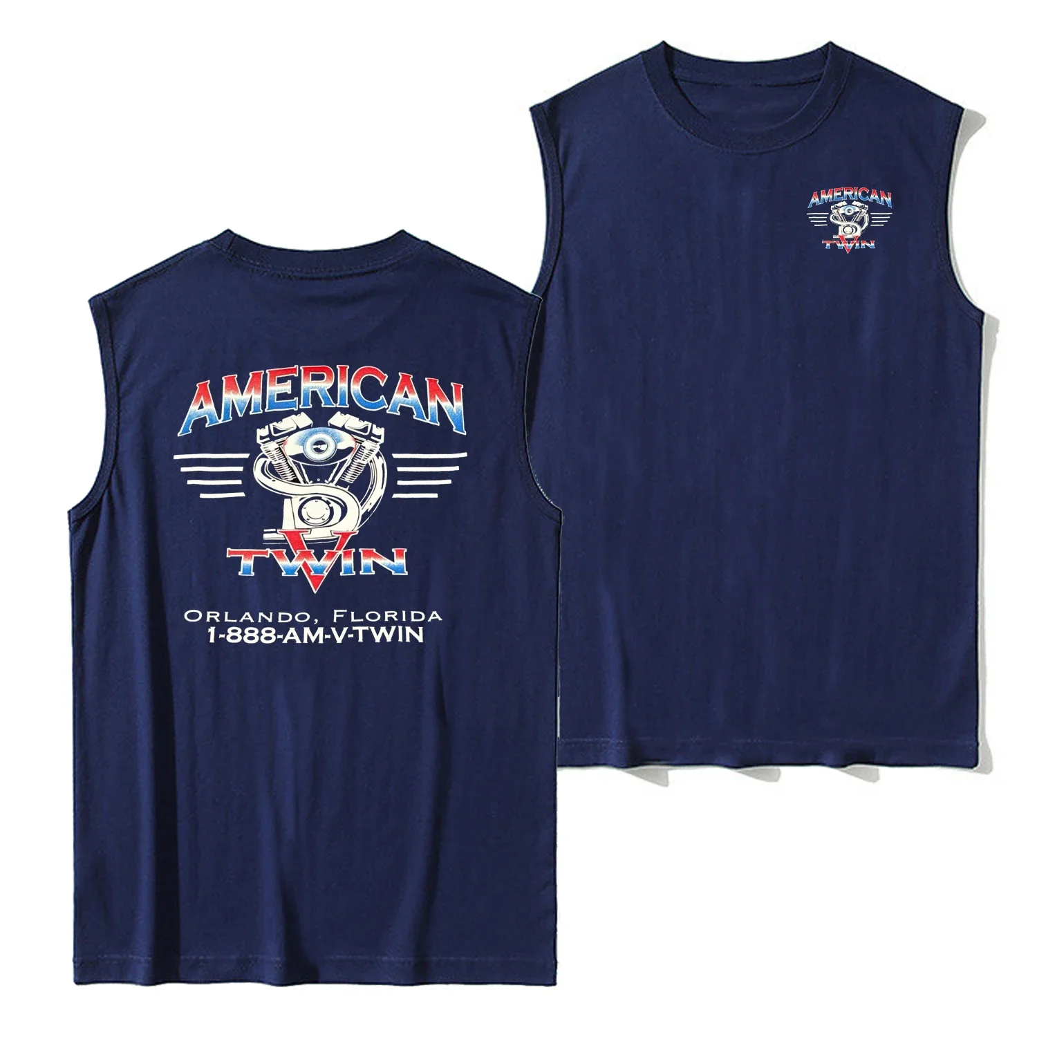 American V-twin Engine Garage Motorcycle Tanktop 100% Cotton O-Neck Summer Casual Mens Vest Sleeveless Tee Rider Streetwear