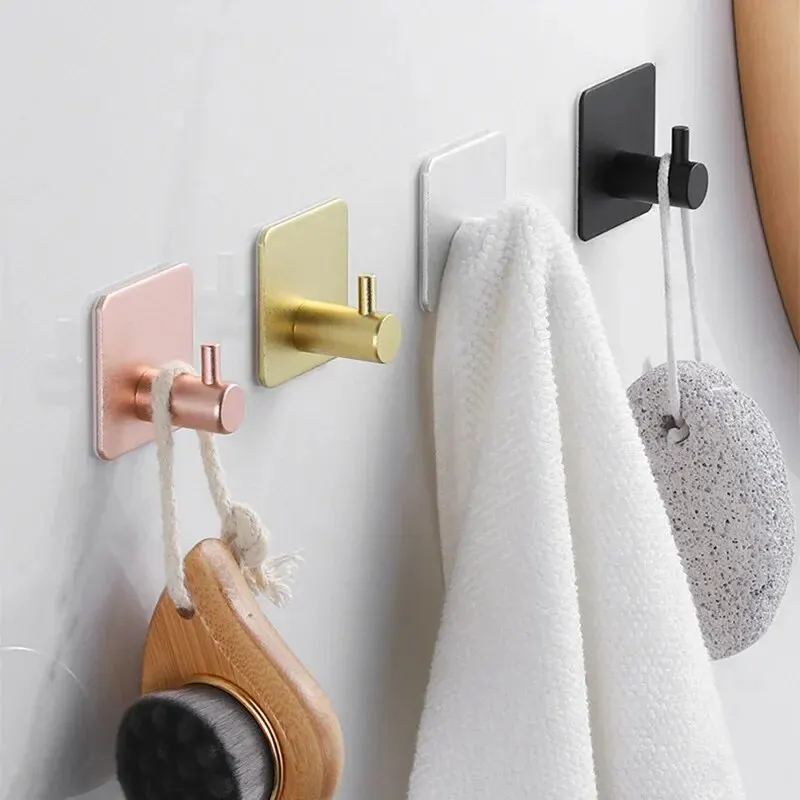 Self-adhesive Wall Hook Door Keychain Coat Rack Bathroom Towel Rack Kitchen Storage Rack Shelf Bag Storage Bag