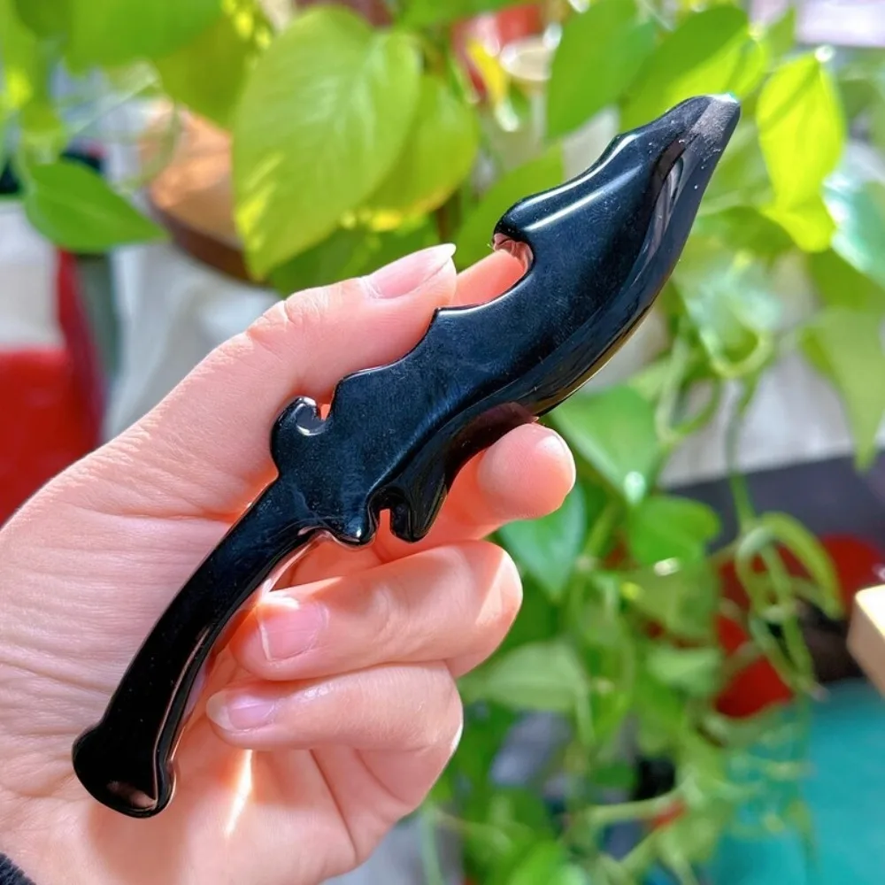 1pc Hand-Carved Obsidian Sword - Bohemian Style Quartz Crystal, Home Decor for Easter, Thanksgiving - Unique Gift for Homedecor