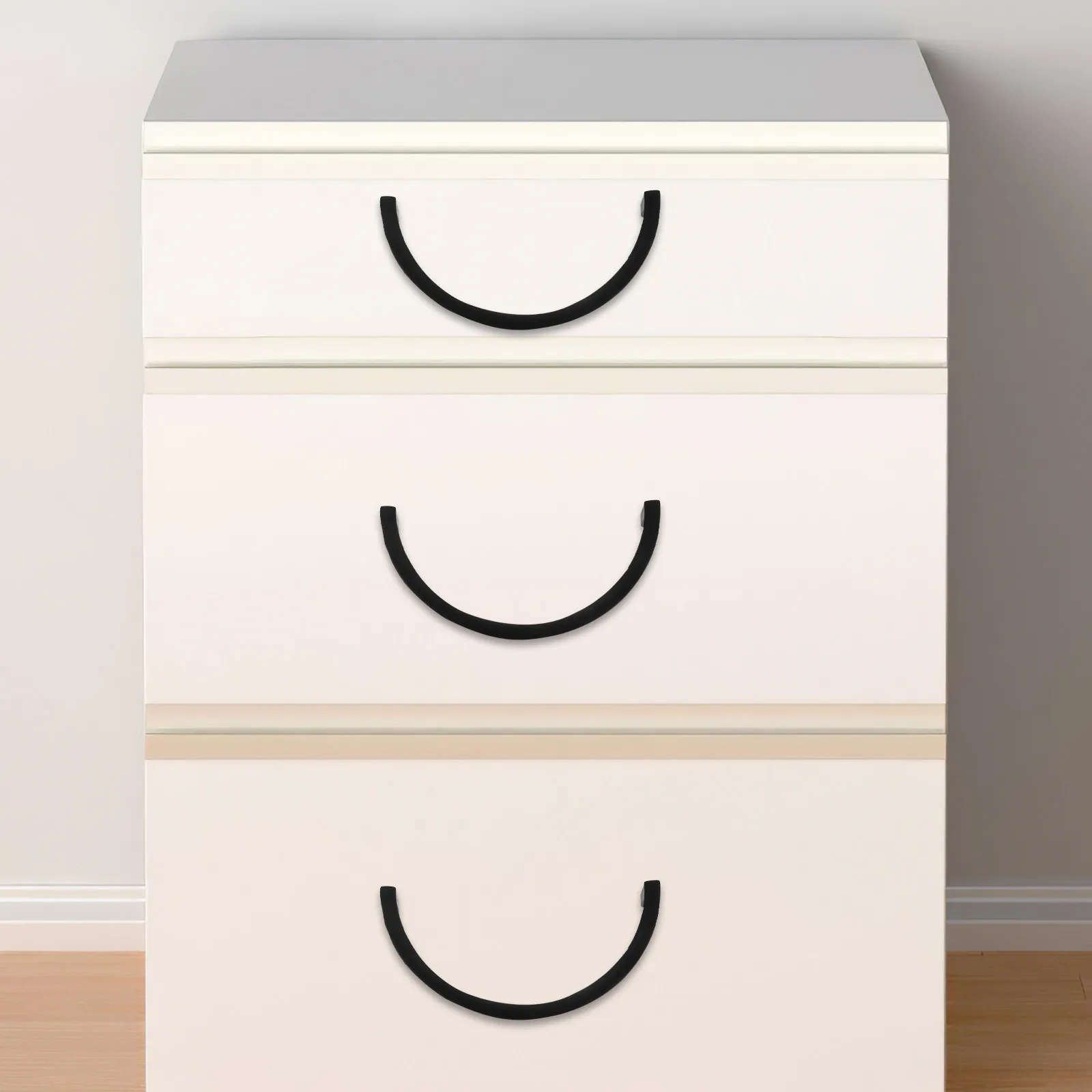 1Set Sleek Semi-Circular Aluminum Alloy Cabinet Pulls Drawer Handles Modern Minimalist Design Ergonomic Grip Kitchen Bathroom