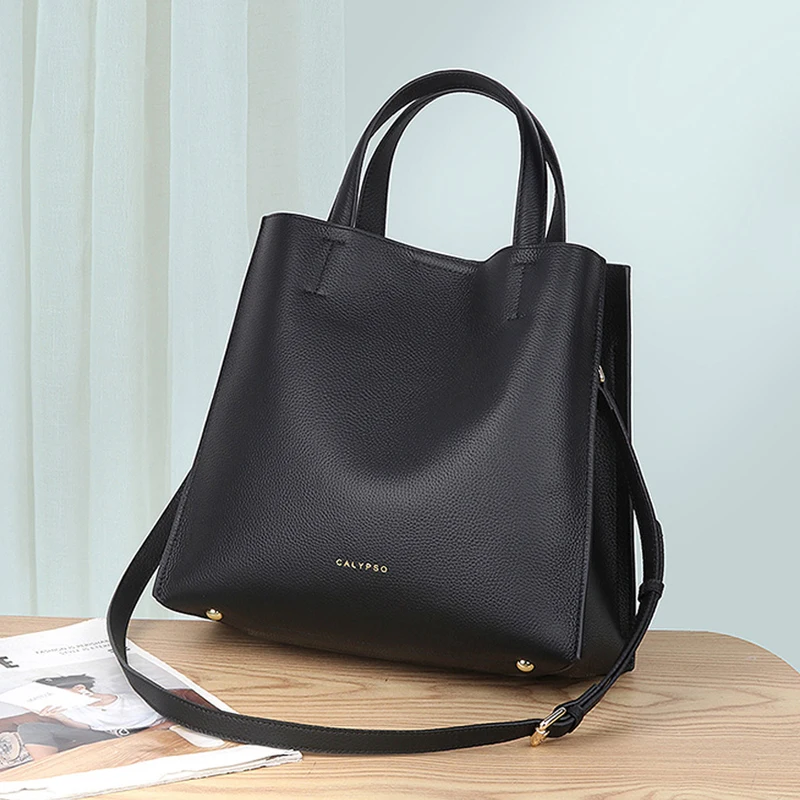 New Genuine Leather Bag Real Cowhide Bag Women\'s Handbag Luxury Designer Women Leather Handbag Brand Women Bag