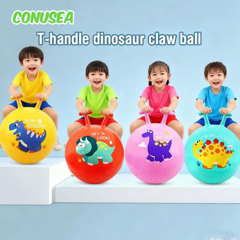 Kinder Sportspielzeug T-Griff Dinosaurier Klaue Ball Balance Übung Aufblasbarer Ball für Unterhaltung Spielzeug Indoor Outdoor Spiele