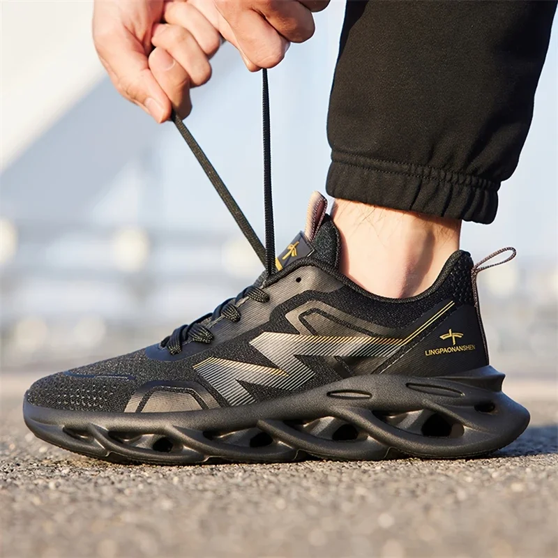 Classic Black Blade Sneakers For Men Outdoor Non-slip Men's Running Shoes Comfortable Platform Casual Sports Shoes Man Trainers