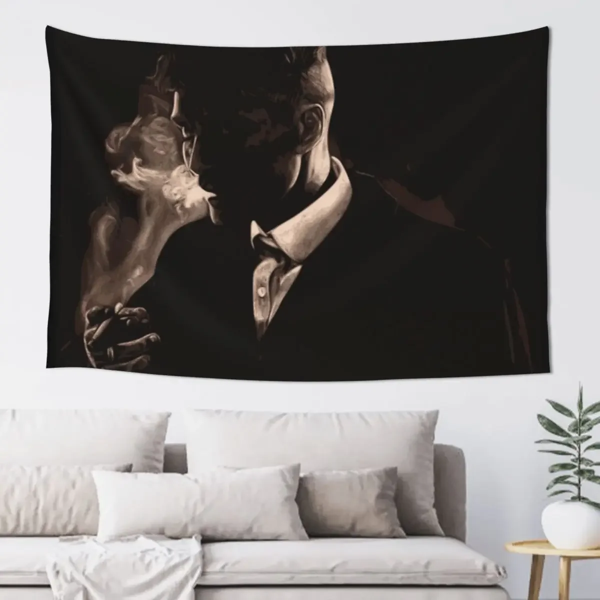 

Tommy Shelby Smoking a Cigarette Tapestry Things To The Room Carpet Wall House Decoration Tapestry