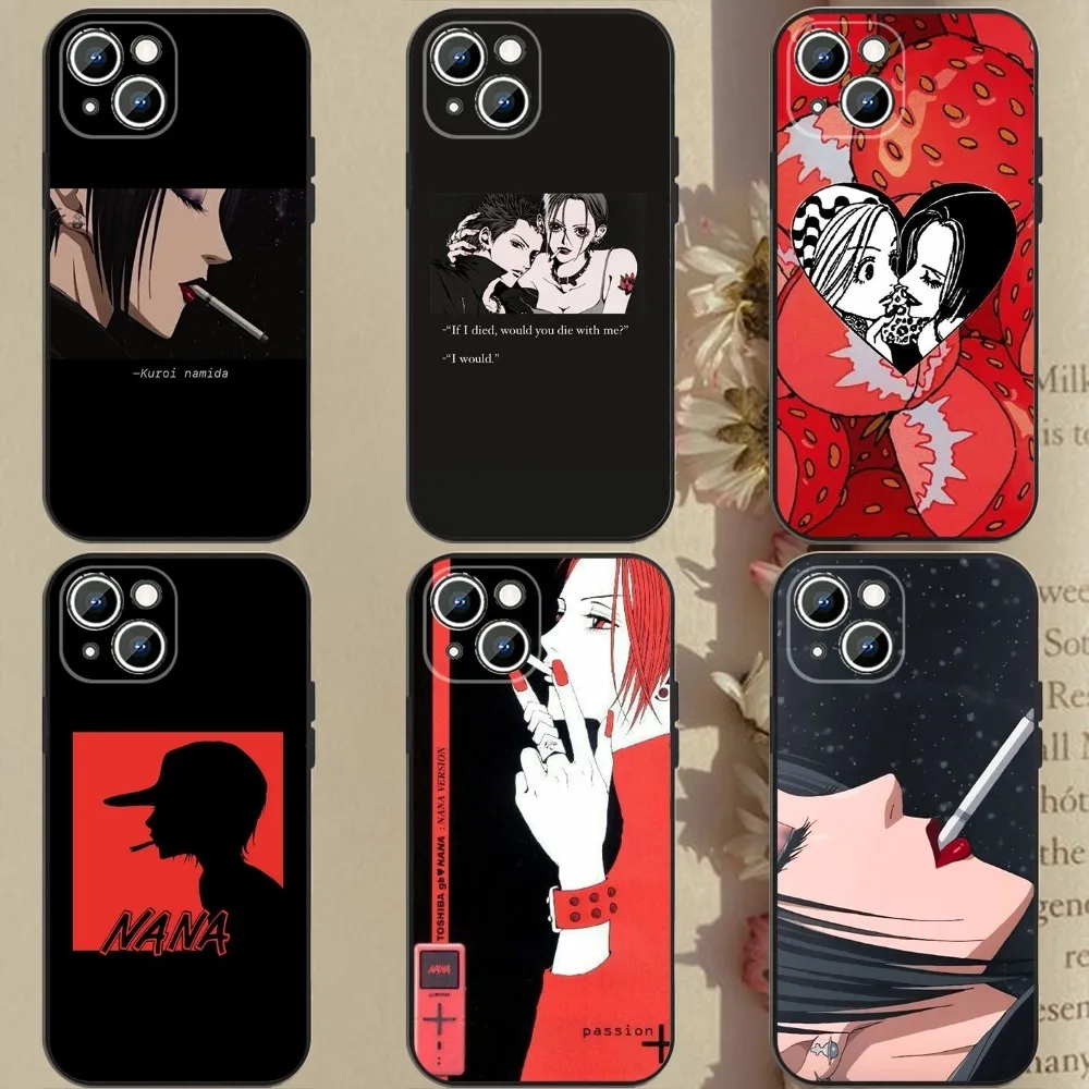 Nana Osaki Anime   Phone Case Phone Case For Apple iPhone 15,14,13,12,11,XS,XR,X,8,7,Pro,Max,Plus,mini Silicone Black Cover