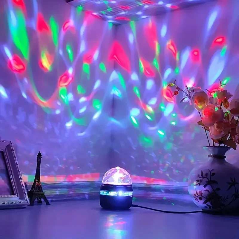 Water Ocean Wave Starry Projector  Night Light USB Rotating  Creative Romantic Decoration   Disco DJ KTV Party