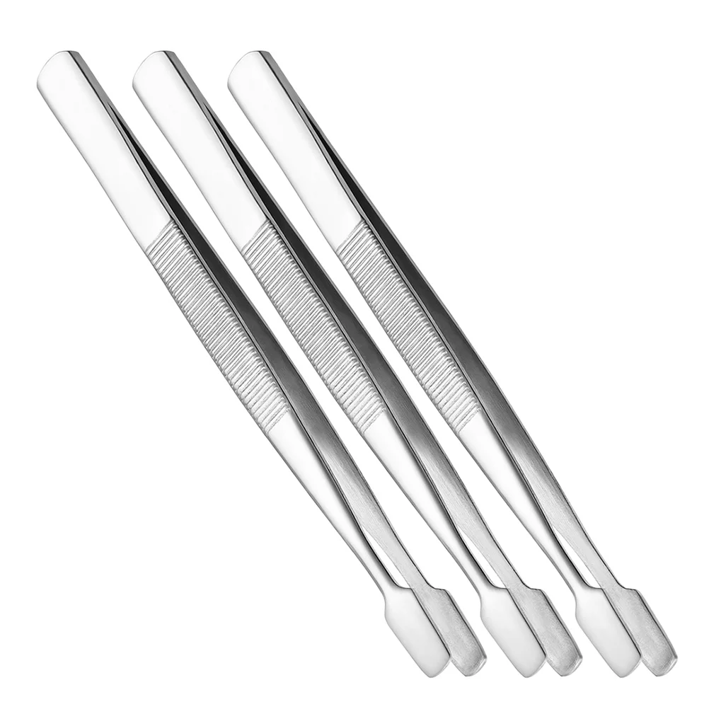 3 Stuks Precisie Rvs Pincet Voor Postzegels Albums En Wimpers Rechte Grip Tool Sticker Pincet Stempel Tang