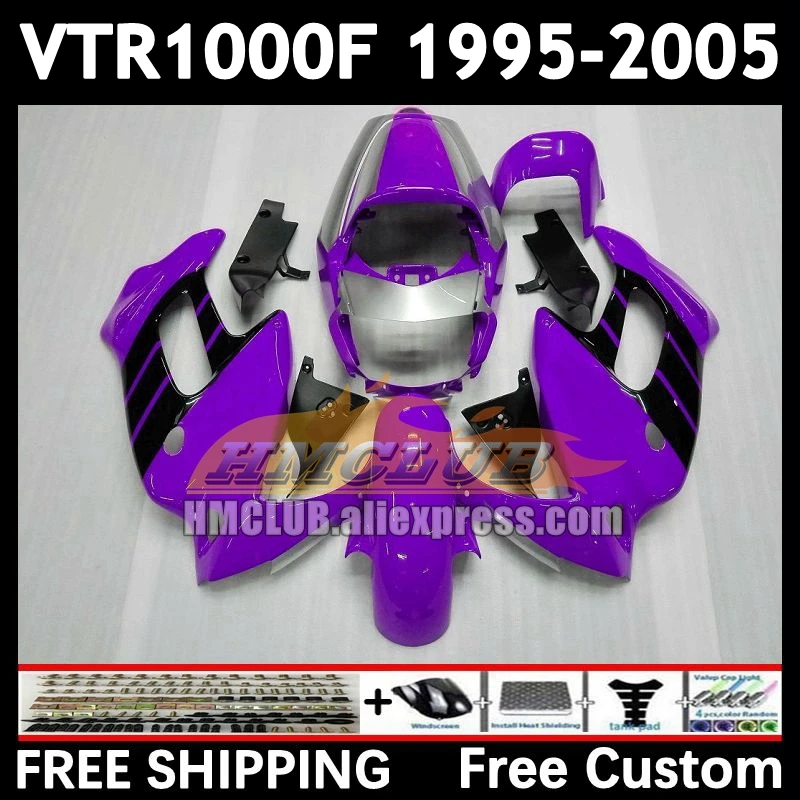 SuperHawk For HONDA VTR1000 F VTR rurple black 1000 F 1000F 82No.66 VTR1000F 1995 1996 1997 1998 1999 00 01 02 03 04 05 Fairings