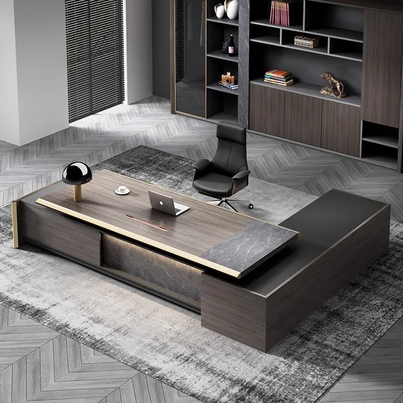 

Boss desk simple modern president desk and chair combination high-end office desk
