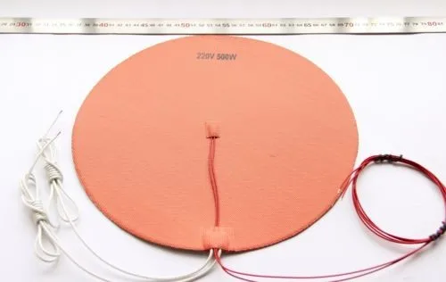 Dia 500mm Round Silicone Rubber Heater Mat 110V/220V 800W Heated Bed 50cm for Reprap Delta Kossel 3D Printer