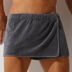 Sauna Skirt Men's Wearable Bath Towel Magic Skirt Shower Soft Breathable Beach Bathrobe Adult Sports Bathrobe