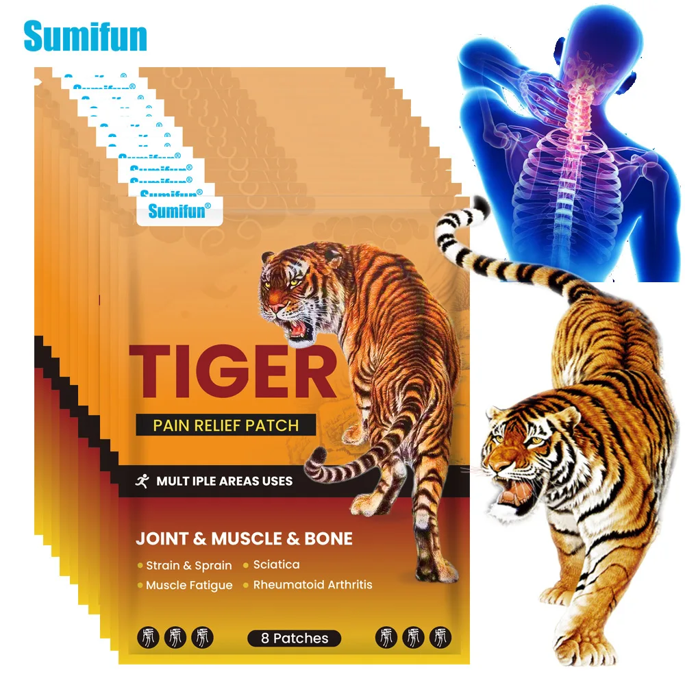 

8-160pcs Red Tiger Pain Relief Patch Bone Ache Joint Power Heat Plaster Knee Muscle Shoulder Medical Sticker Chinese Medicine