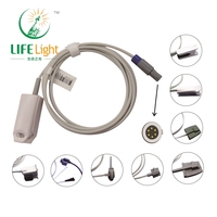 Compatible Choicemed MD6000,6 Pin Single Slot Monitor, Reusable SPO2 Prob Sensor for Pulse Oximeter Oxygen Saturation Monitoring