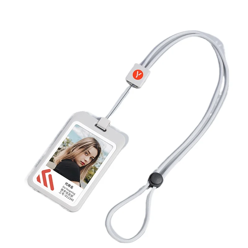 

Держатель катушки Жесткий пластик Аксессуары для удостоверения личности со шнурком Держатель бейджа Прозрачный держатель идентификационной карты Портативный держатель для карт