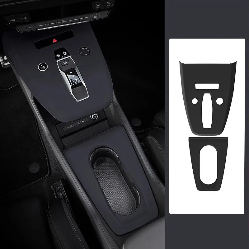Car Central Console Cup Holder Silicone Protection Pad For Audi Q4 Etron E-Tron 2022 2023 2024 2025 2026 Interior Accessories