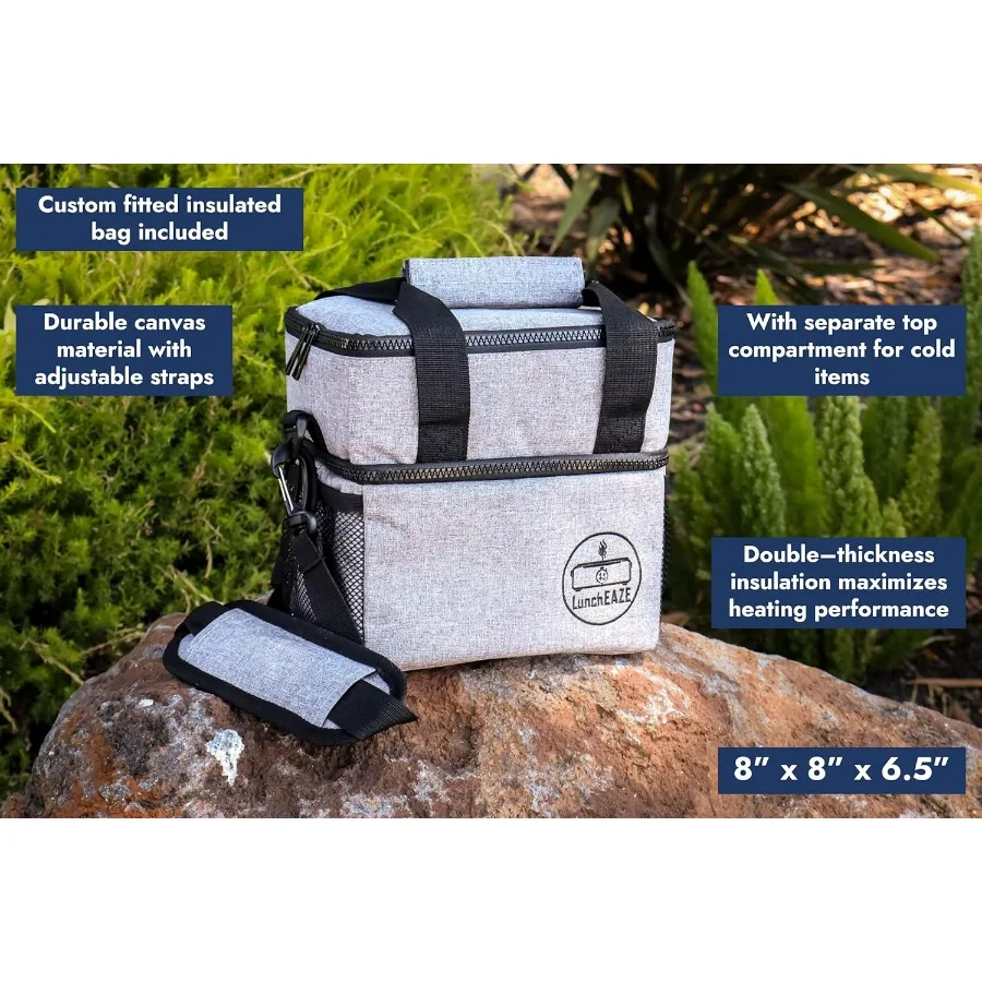 صندوق غداء Corldess المجدد من المصنع الأصلي - تسخين ذاتي، سخان طعام يعمل بالبطارية للعمل والسفر - 220 ° F Heat، BPA Fr