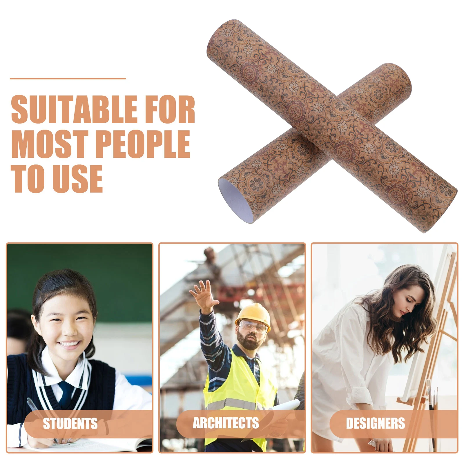 Extendable Calligraphy Scroll Box 6Cm Wide Rustic Style Artwork Storage Tube for Paintings Posters and Maps Telescoping Design