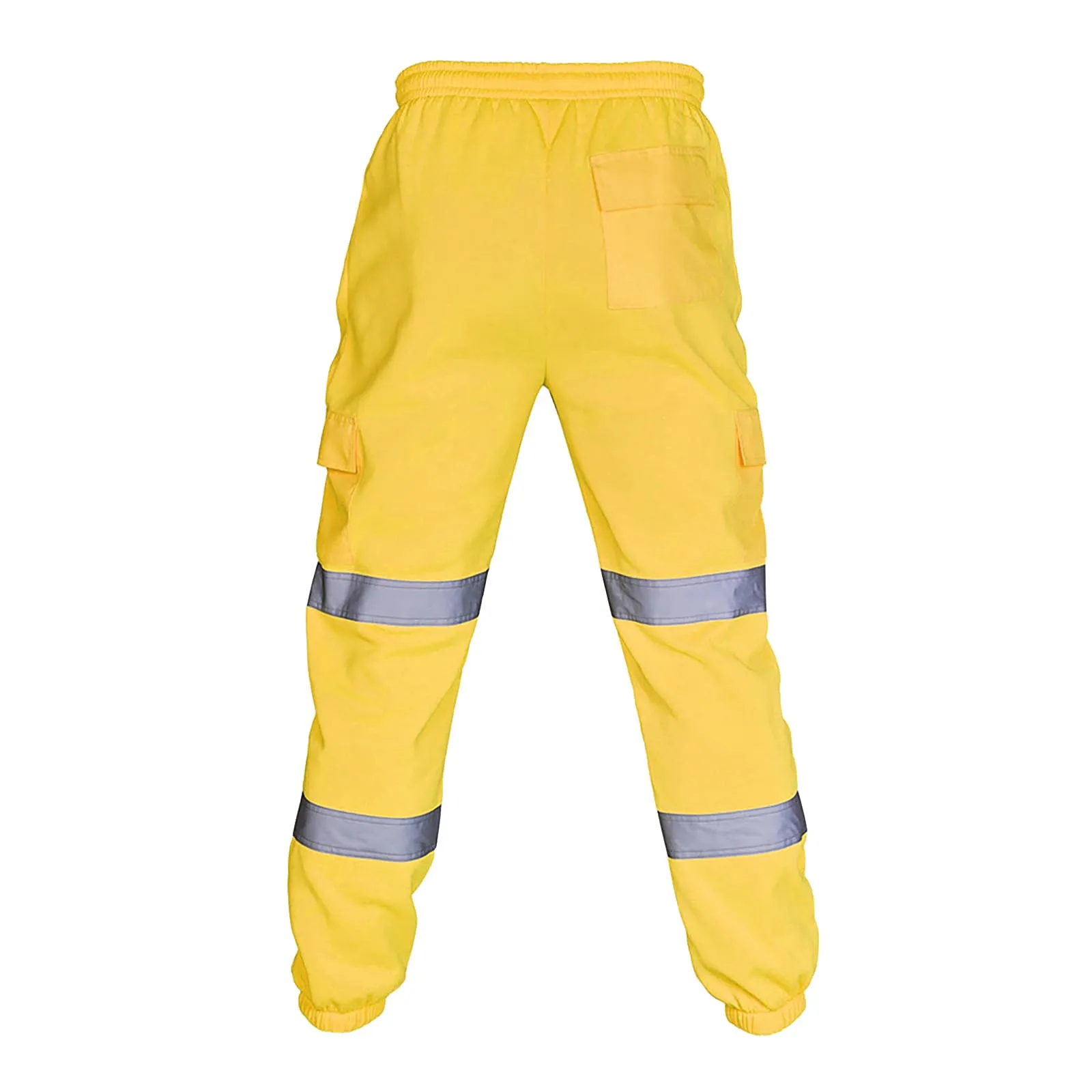 New Men\'S Safety Work Clothes Casual Pants Road Work High Reflective Strips Pants High Visibility Overalls Joggers Workwear