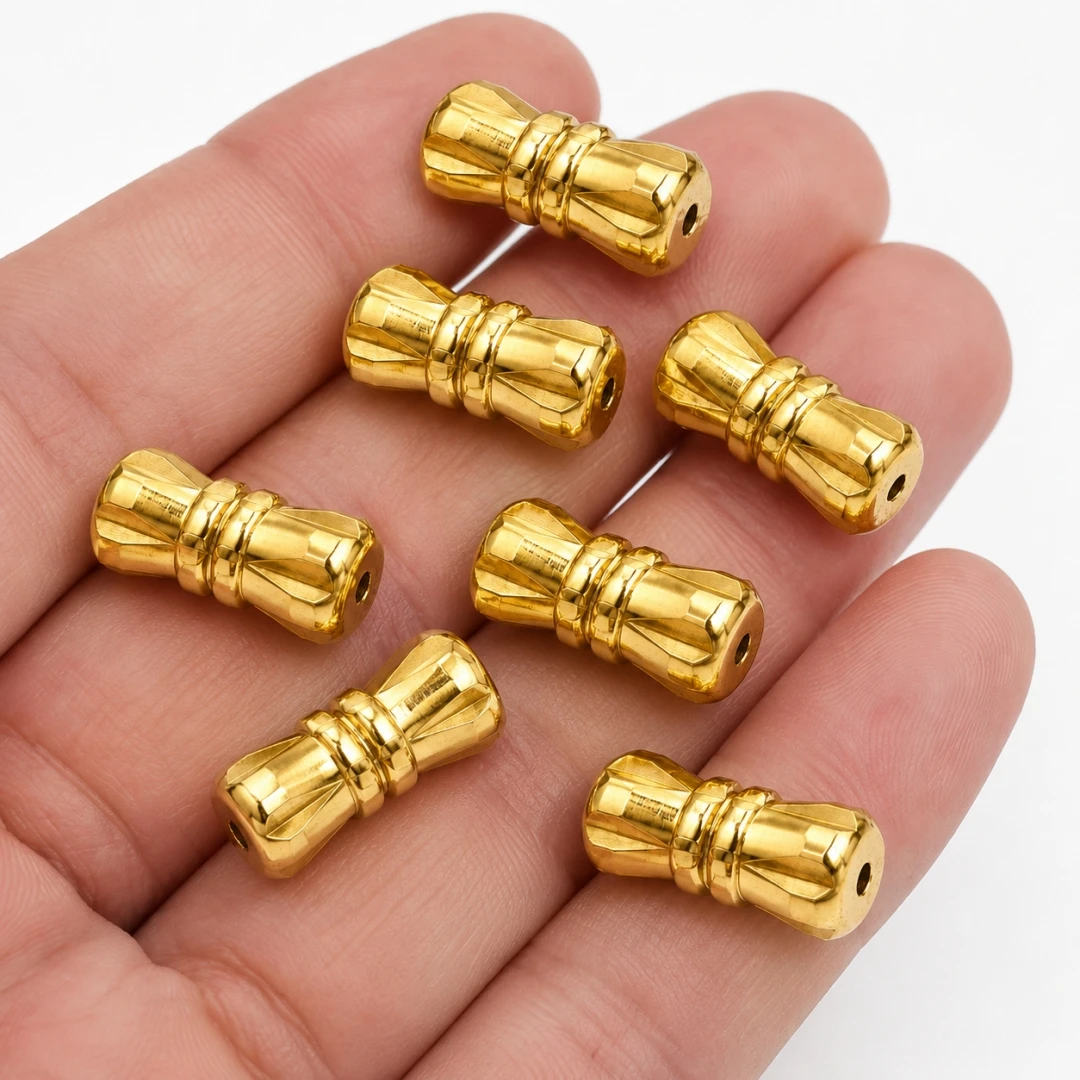 2 Stück Edelstahl-Armbandverschlüsse, Schraubverschlüsse, Metallschnallen, Rohrverschlüsse, Kordel-Endkappen für DIY-Schmuck- und Halskettenherstellung – Detail 4
