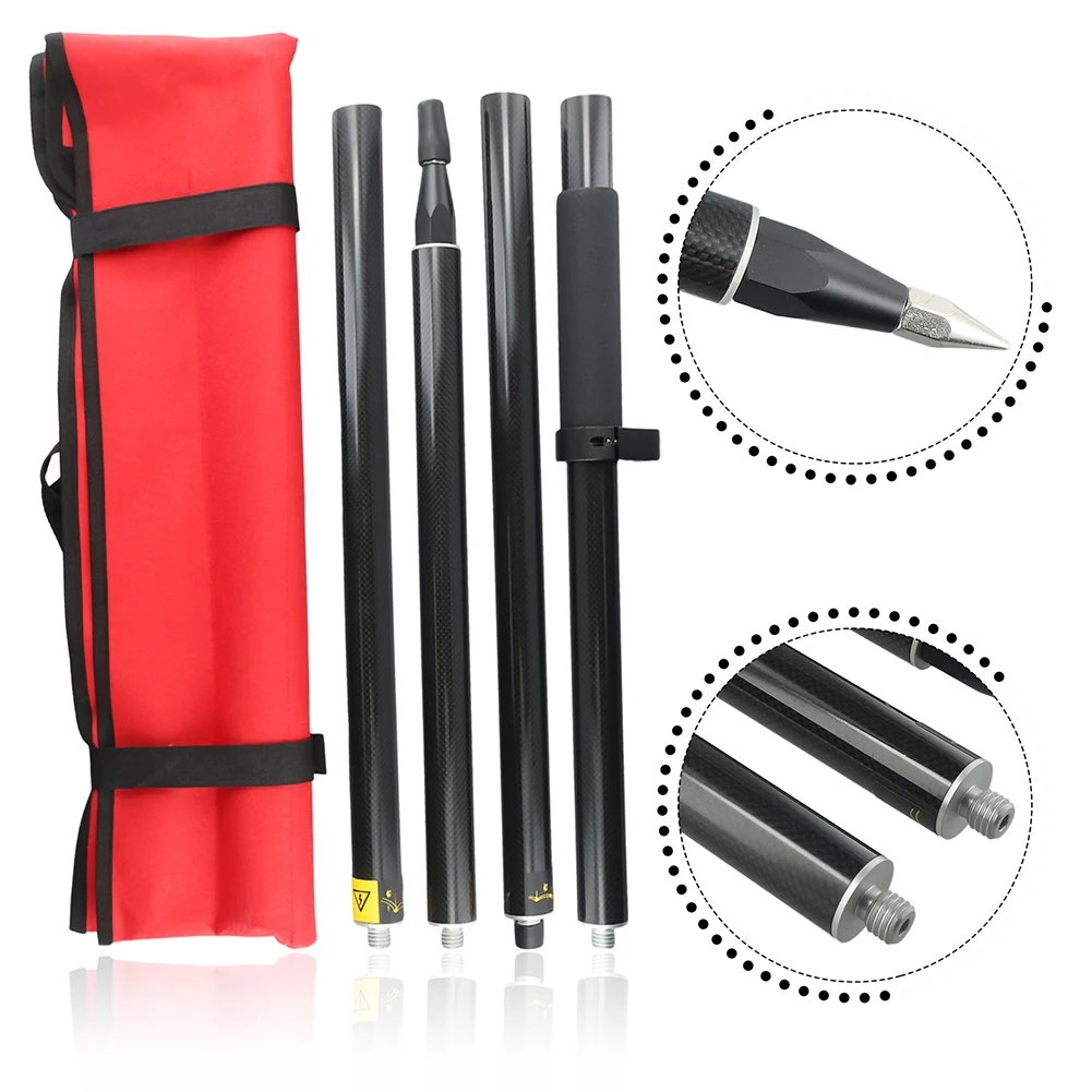 

GPS GNSS RTK Pole Carbon Fiber Pole Land Surveying 5/8\\\" Adapter Land Surveying Lightweight Precision Measurements