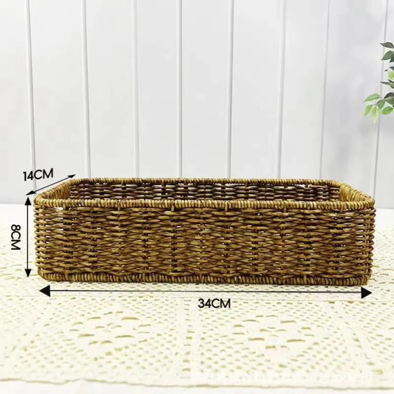 【Festival】Dual-Port Design Multi-Purpose For Kitchen, Bathroom PP Storage Baskets-Modern Rectangular Shape