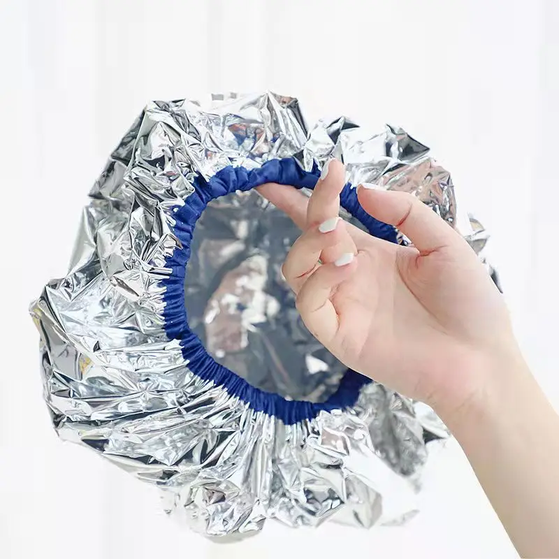 1PC Heat Insulation Aluminum Foil Waterproof Caps Portable Disposable Spa Hair Salon Shower Caps Home Hats Hair Care Protector