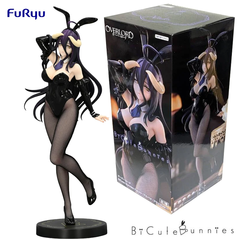 

In Stock FuRyu BiCute Bunnies OVERLORD Albedo Bunny Girl -Black Style Ver.- 30CM PVC Anime Action Figures Model Collection Toy