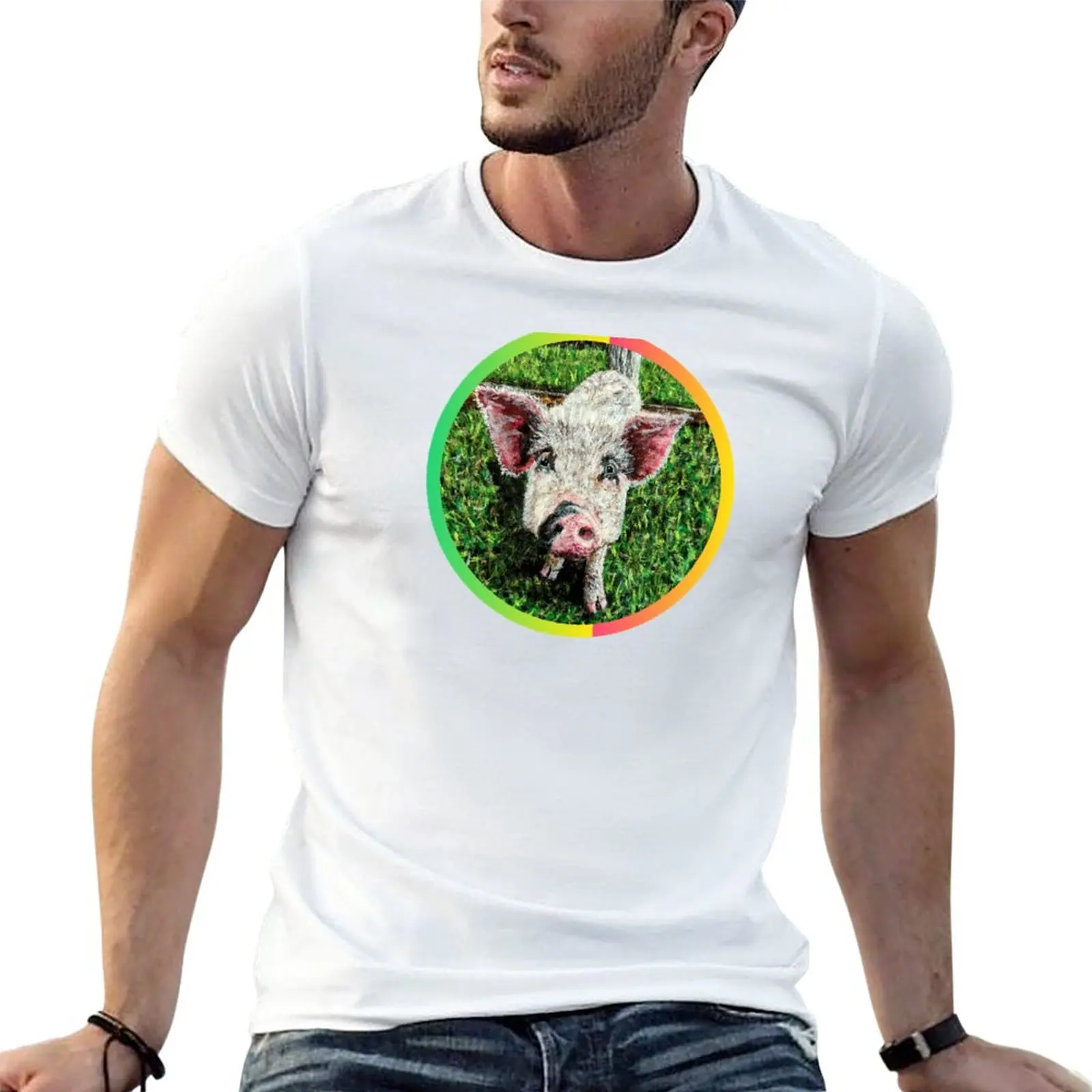 New Jolly Holly Happy Cute Pig T-Shirt Aesthetic clothing cute clothes sports fan t-shirts t-shirts man plain black t shirts men