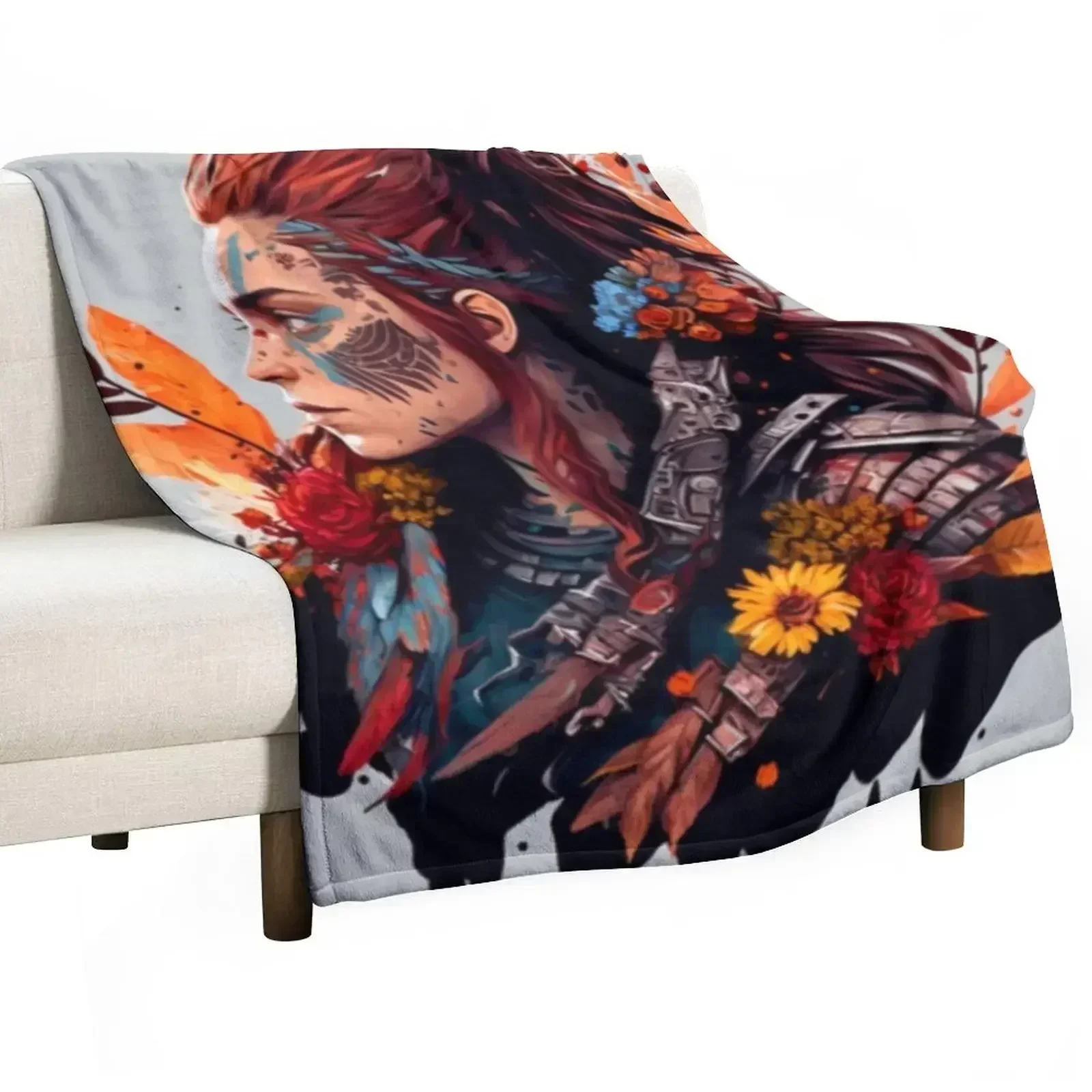 

Horizon zero dawn Aloy Throw Blanket blankets ands warm winter sofa bed Decorative Beds Blankets
