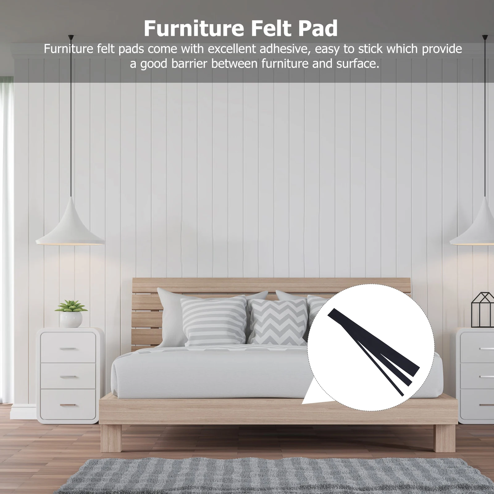 

Self Adhesive Felt Strips 3 Rolls Furniture Protector Pads Floor Protective Anti Skid Mat Furniture Legs Chairs Tables Eco