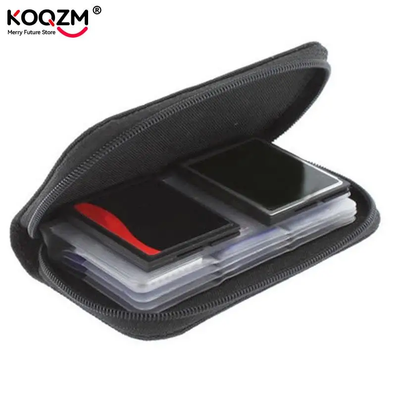 Black Memory Card Storage Carrying Case Holder Wallet 18slots + 4 slots For CF/SD/SDHC/MS/DS 3DS Game accessory Drop Shipping