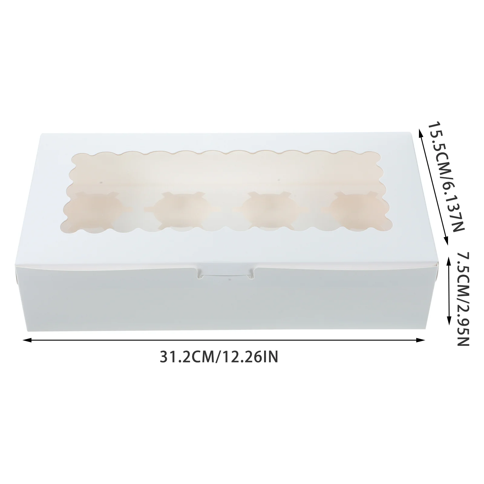 

10Pcs Cake Boxes Paper Packaging Boxes with Window for Cookies Candies Cupcakes Party Dessert Presentation Cake Box