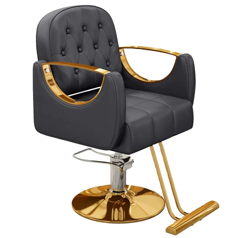 Luxury Hair Salon Barber Chair Lift Rotate Minimalist Comfortable Salon Chair Hair Exclusive Chaise De Coiffure Salon Furniture