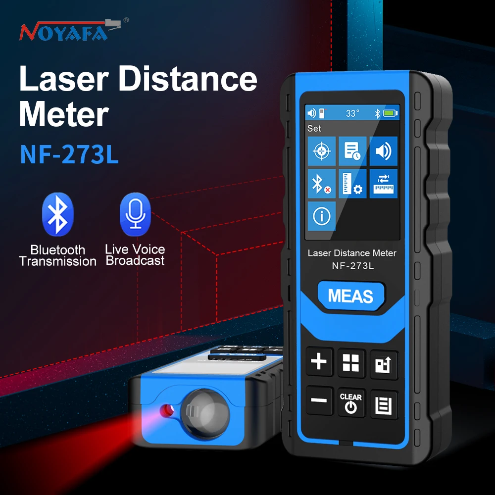 

Noyafa NF-273L Laser Distance Meter High Accuracy Laser Rangefinder Professional Laser Meter Range Finder Measuring Device Tool