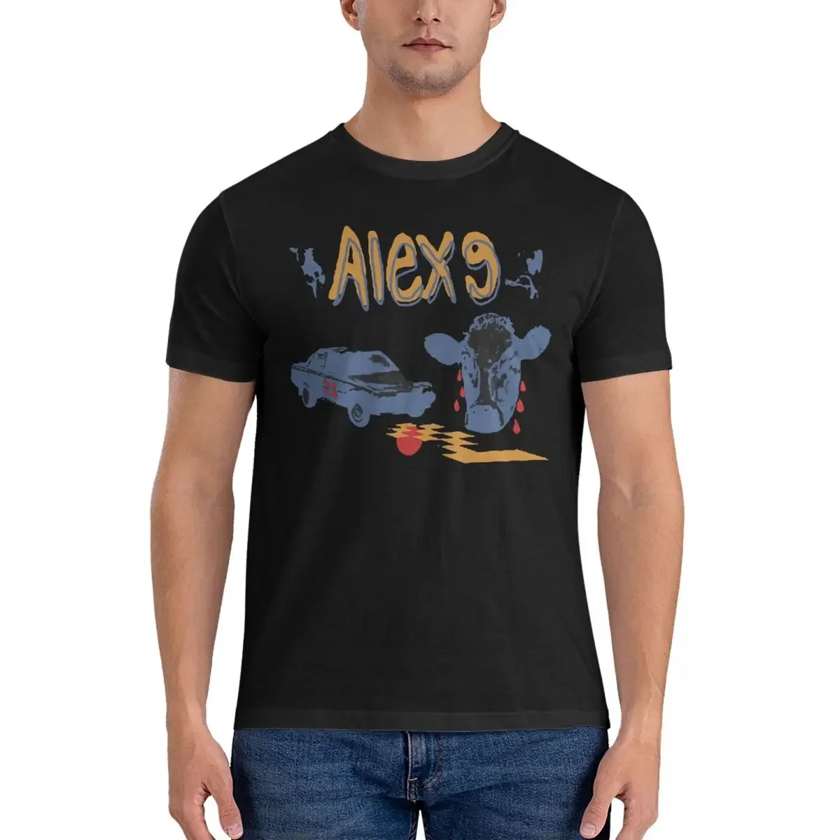 

O Neck Alex G Tees Short Sleeve Clothes Graphic Merch Cow T Shirt Men's 100% Cotton Vintage T-Shirts harajuku Crewneck Outfits