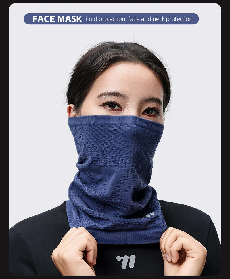 WEST BIKING Gestrickter Nackenwärmer Winddichte Gesichtsmaske Atmungsaktiver Thermoschal für Radfahren Motorradfahren Herbst Früher Winter 4 Farben – Detail 5
