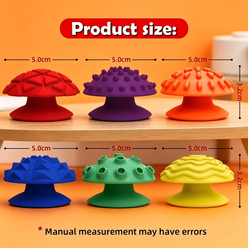 Fidget Toys children's sensory stone suction cup decompression toy soft silicone texture worry stone