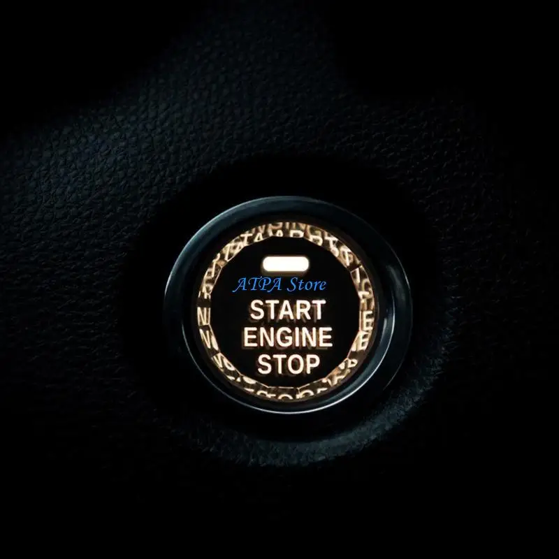 

U13C Car Push Start Button Cover/Sticker Ignition Protective for Key Start Button