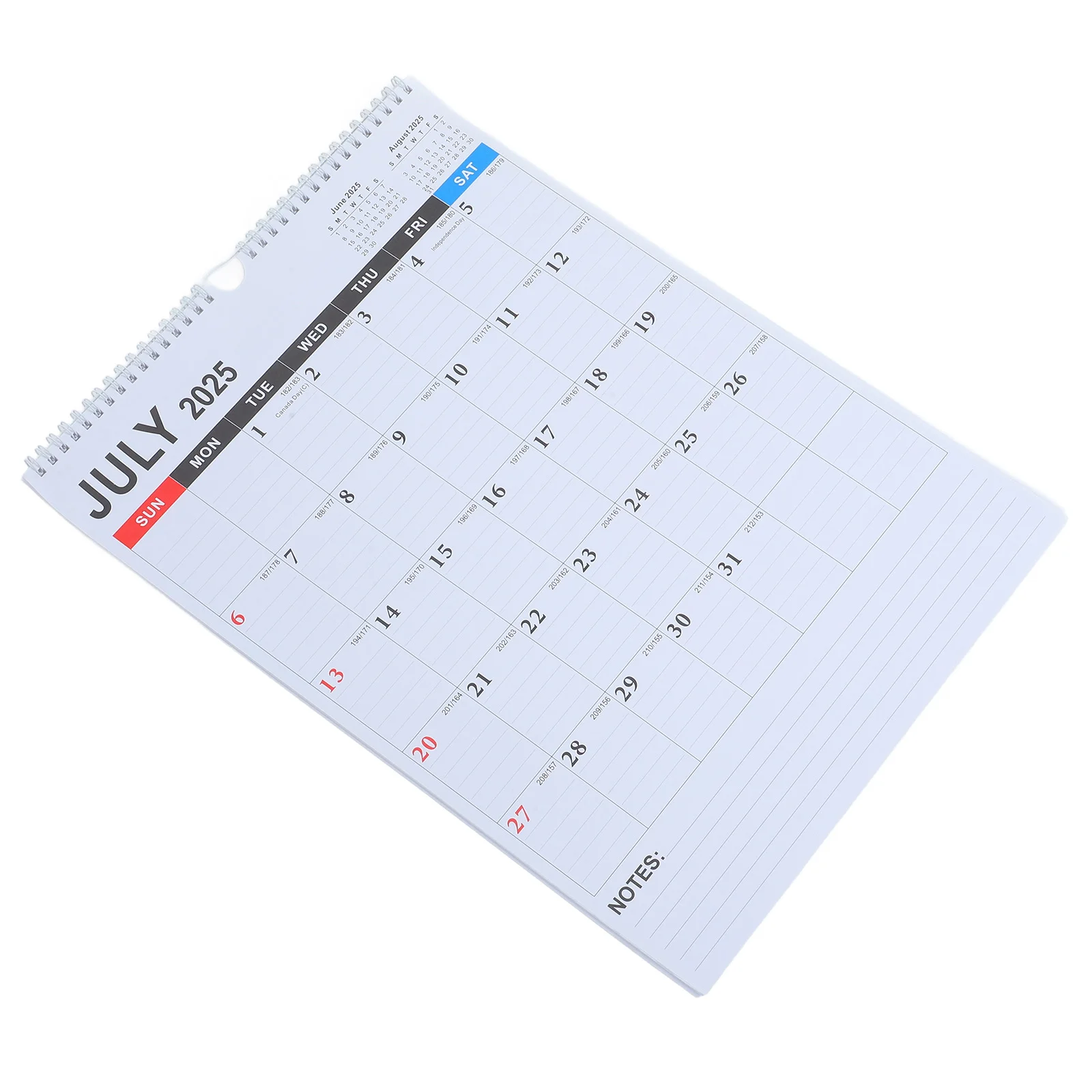 

2025 18-Month Wall Calendar Hanging Dorm Makeup Advent Year Planner Yearly for Refrigerator Monthly Paper Calender