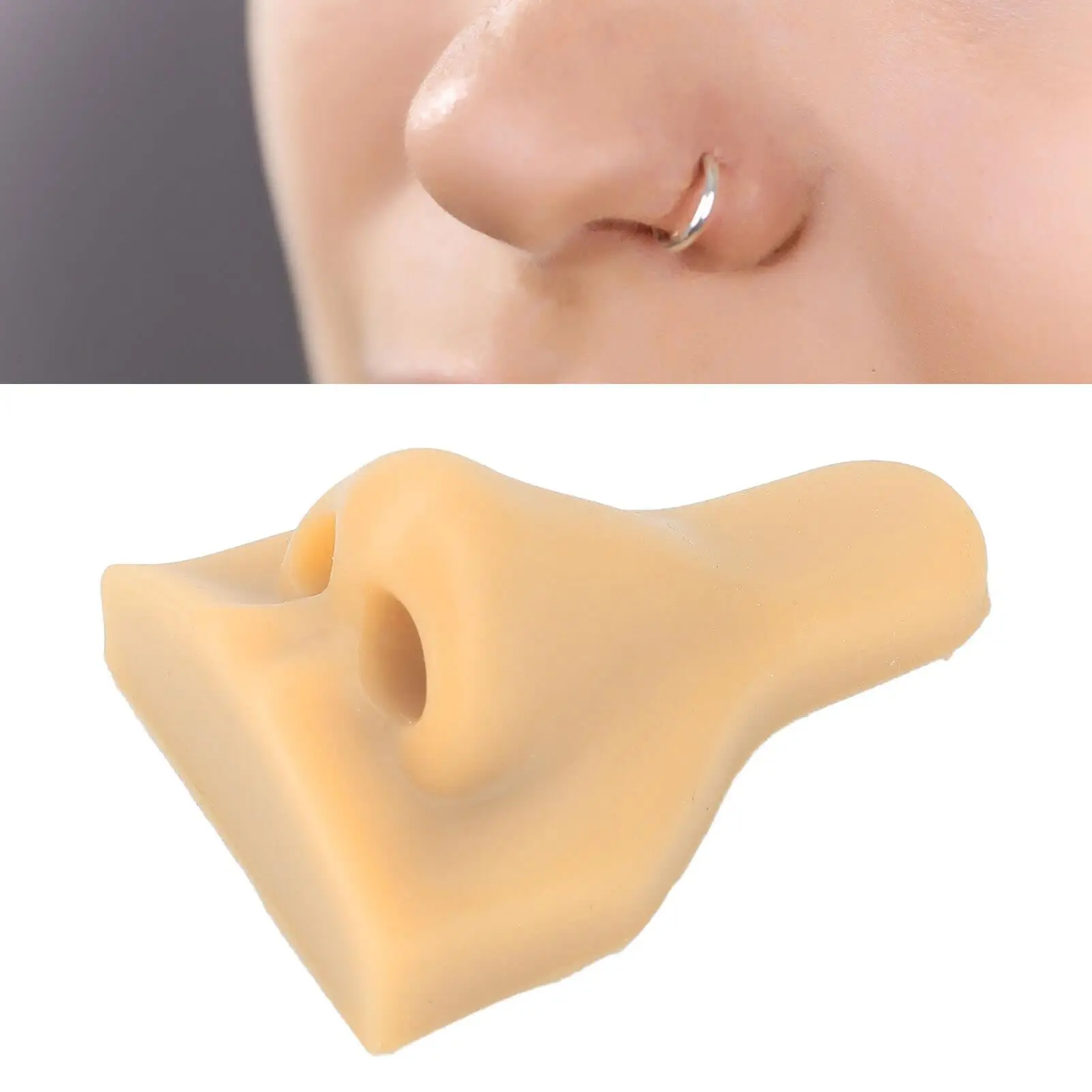 Flexible Silicone Nose Model for piercing Practice - Reusable Educational Tool for Students