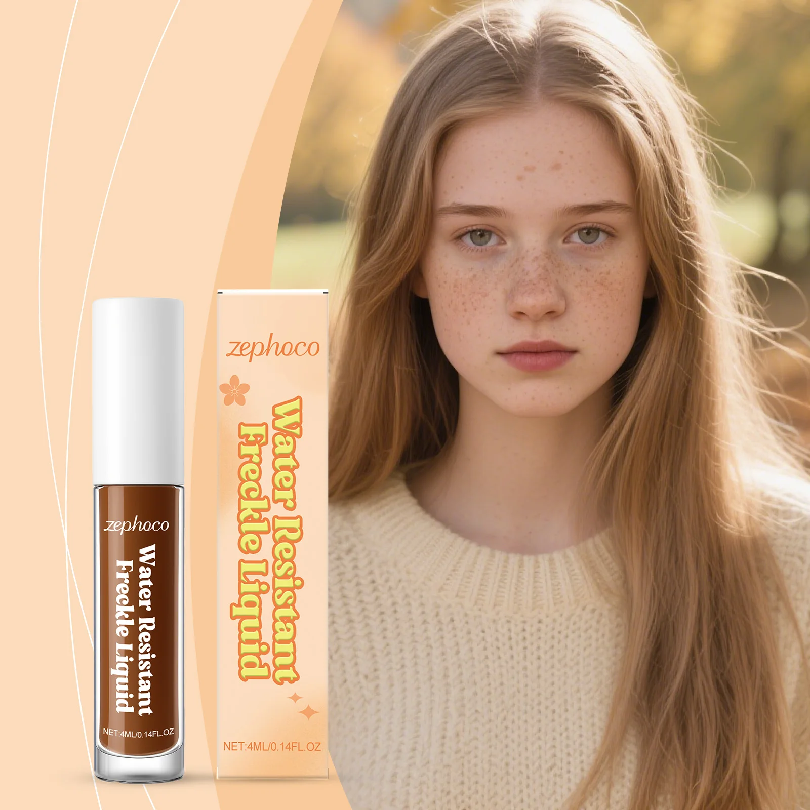 제포코 워터 레지스턴트 프렉클 리퀴드 롱래스팅 시뮬레이션 스팟 페이크 도트 퀵 드라이 내추럴 워터프루프 앤 스웨트 프루프 메이크업