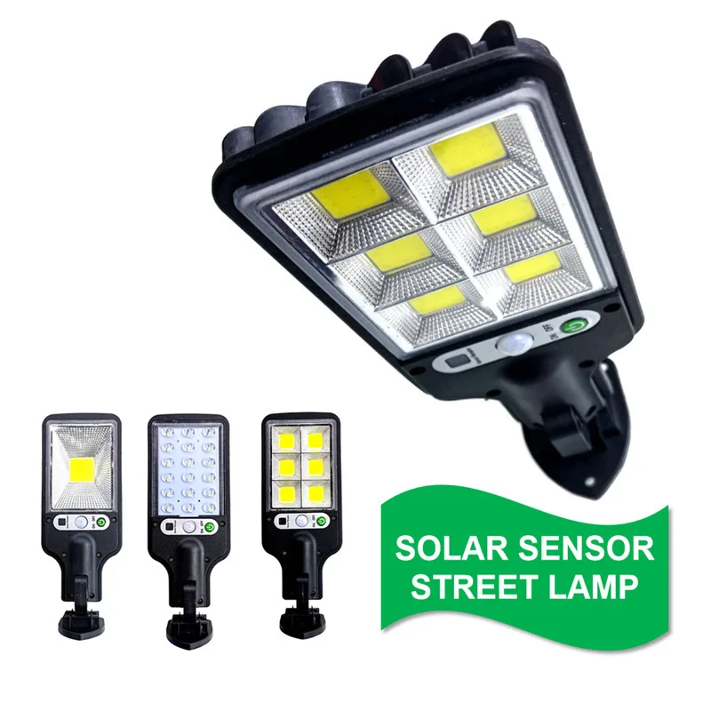 72+108 COB Solar Sensor Lights Outdoor 3Mode Waterproof Security Lamp Motion Detection & Remote Control Garden Pathway