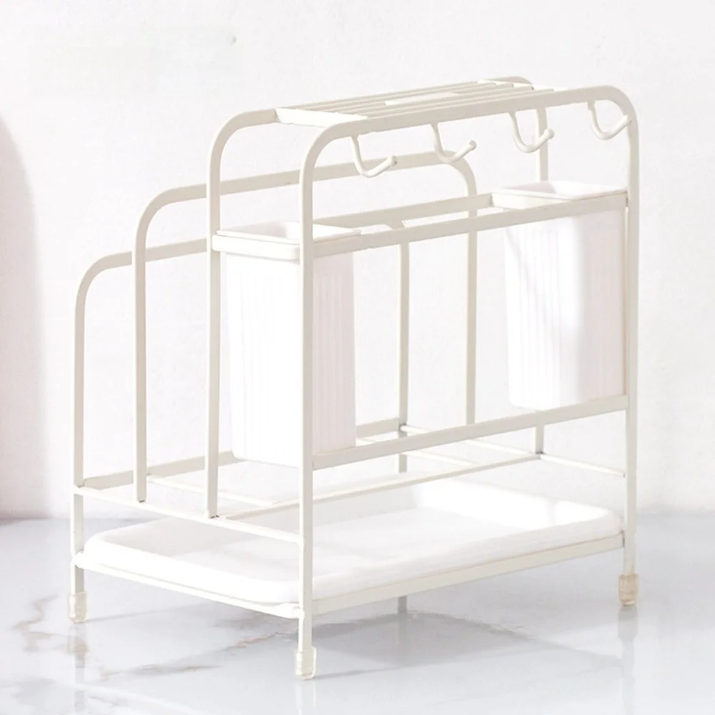 Counter Organizer Kitchen Storage Rack Carbon Steel Construction Desktop Installation Easy Setup Kitchen Storage