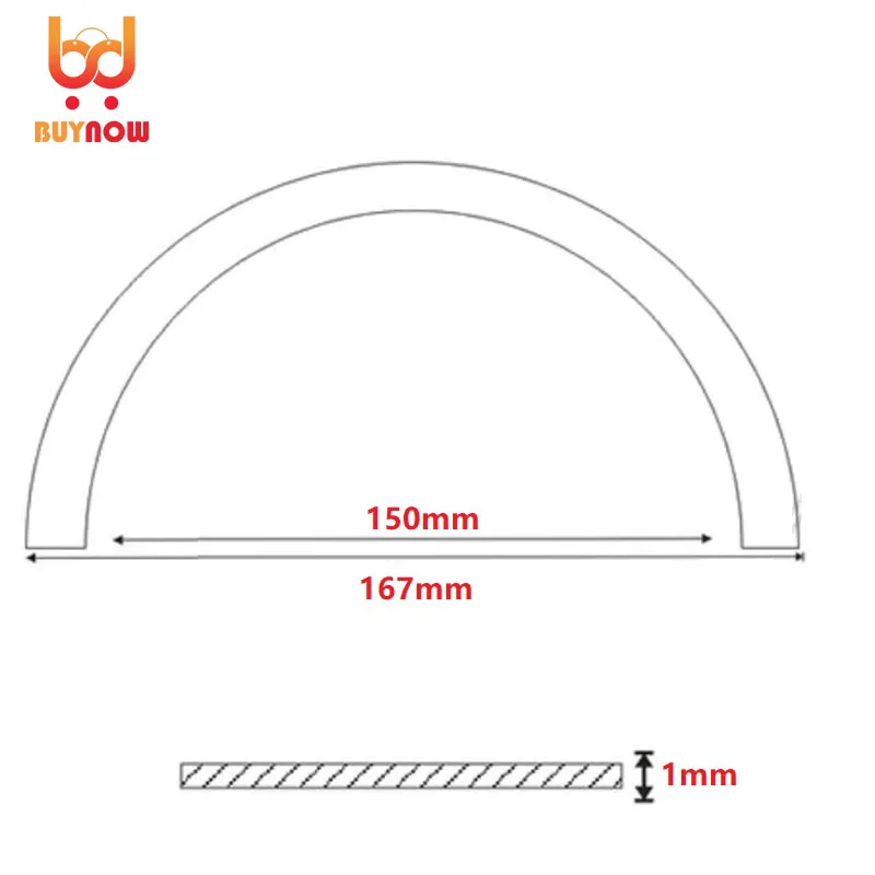 Good Quality Stainless steel decorative plate Diameter:167mm thickness:1mm 180 degree middle half circle dial disc