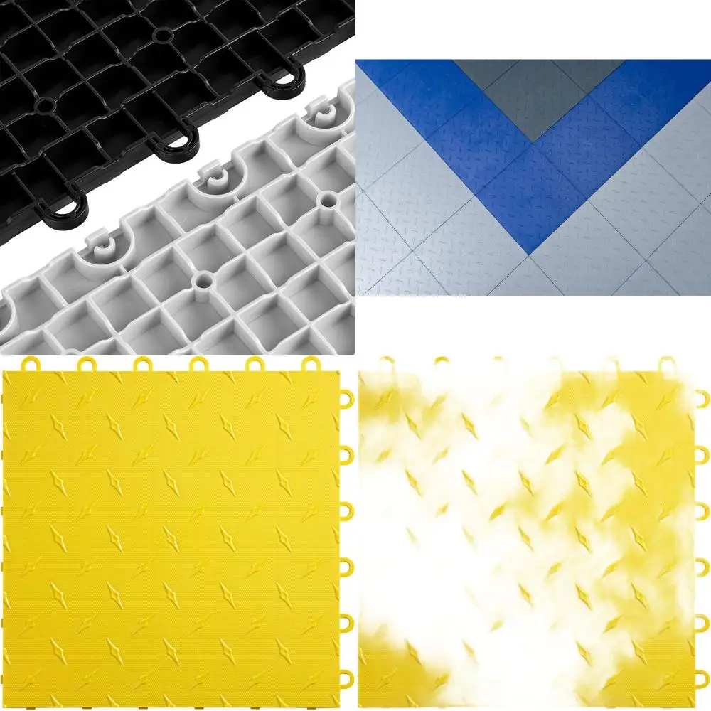 

Желтые 12-дюймовые напольные плитки для гаража, 50 штук в упаковке